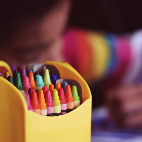 Colorful crayons